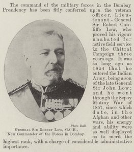 General Sir Robert Low, GCB, neuer Kommandeur der Streitkräfte in Bombay von English Photographer