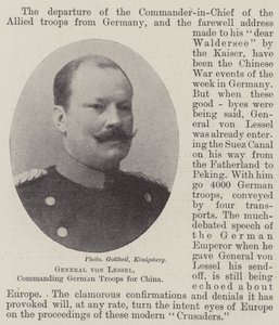 General von Lessel, Kommandant der deutschen Truppen für China von English Photographer