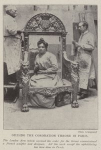 Vergoldung des Krönungsthrons in Paris von English Photographer