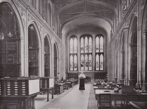 Guildhall Bibliothek, mit Büste von Chaucer von English Photographer
