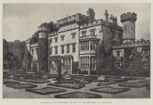 Hawarden Castle, Flintshire, der Sitz des rechten ehrenwerten W. E. Gladstone von English Photographer