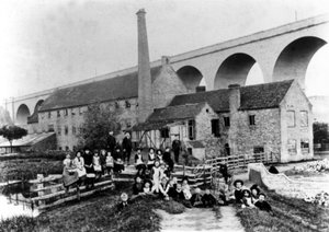 Hoobrook Mühle und Viadukt, Kidderminster, 1905