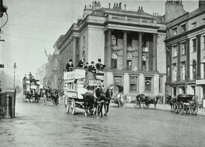 Pferdebusse in Waterloo Place, 1895 von English Photographer