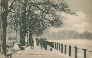 Hyde Park Corner im Winter, London