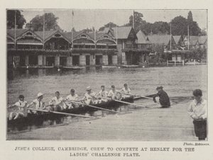 Jesus College, Cambridge, Crew zur Teilnahme am Henley für die Ladies Challenge Plate von English Photographer