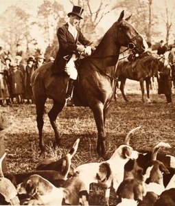 König Edward VIII. mit der Beaufort-Jagd, 1923 von English Photographer