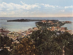 Kingston, Jamaika: Vogelperspektive von Port Antonio von English Photographer