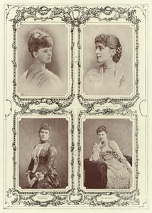 Lady Brooke, Lady Jane Seymour Combe, die Herzogin von Sutherland; Lady Borthwick