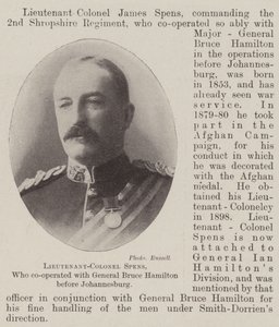 Oberstleutnant Spens, der mit General Bruce Hamilton vor Johannesburg kooperierte von English Photographer