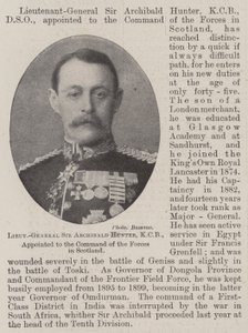 Generalleutnant Sir Archibald Hunter, KCB, zum Kommandanten der Streitkräfte in Schottland ernannt von English Photographer
