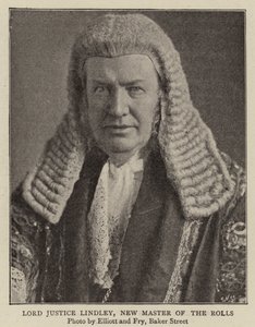 Lord Justice Lindley, neuer Master of the Rolls von English Photographer