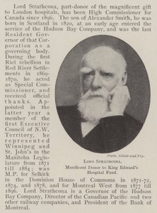 Lord Strathcona, großzügiger Spender für den King Edwards Hospital Fund von English Photographer