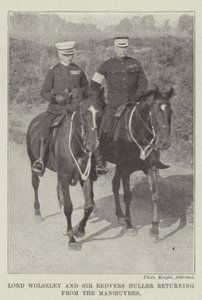 Lord Wolseley und Sir Redvers Buller kehren von den Manövern zurück von English Photographer
