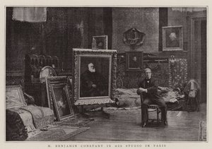 M Benjamin Constant in seinem Atelier in Paris von English Photographer