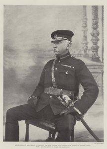 Generalmajor T Kelly-Kenny (Kommandeur der sechsten Division), der über siebzig von Cronjes Wagen mit einer großen Menge an Vorräten und Munition erbeutete von English Photographer
