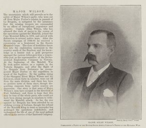Major Allan Wilson, Kommandant einer Truppe der British South Africa Company im Matabili-Krieg von English Photographer