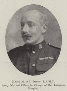 Major M OC Drury, RAMC, leitender Sanitätsoffizier des Langman-Hospitals von English Photographer