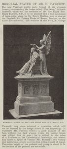 Denkmalstatue von Mr. H. Fawcett von English Photographer