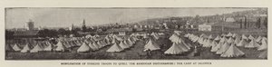 Mobilisierung türkischer Truppen zur Niederschlagung der armenischen Unruhen, das Lager in Saloniki von English Photographer