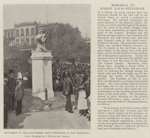 Denkmal für den verstorbenen Robert Louis Stevenson in San Francisco