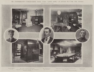 Mr. Chamberlains bevorstehende Reise, HMS Good Hope, ausgestattet für die Reise