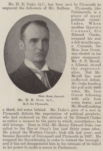 Mr H E Duke, QC, Abgeordneter für Plymouth