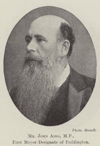 Mr John Aird, MP, erster designierter Bürgermeister von Paddington von English Photographer