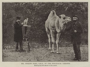 Mr Onslow Ford, ARA, im Zoologischen Garten von English Photographer