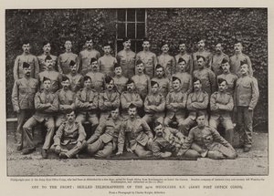 Ab an die Front, erfahrene Telegrafisten der 24. Middlesex Rifle Volunteers, Army Post Office Corps von English Photographer