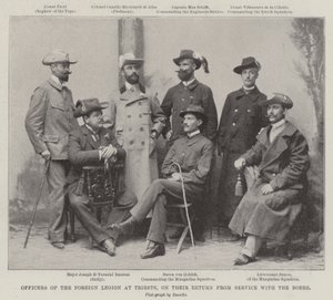 Offiziere der Fremdenlegion in Triest, nach ihrer Rückkehr vom Dienst bei den Buren von English Photographer