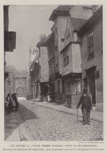 Alte Häuser in der Church Street, Windsor, die abgerissen werden sollen von English Photographer