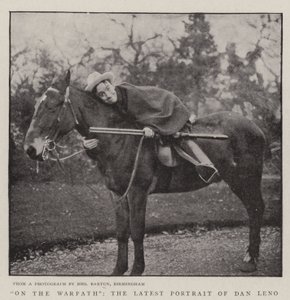Auf dem Kriegspfad, das neueste Porträt von Dan Leno von English Photographer