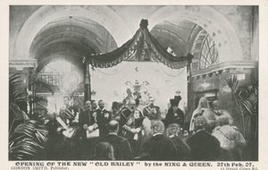 Eröffnung des Old Bailey durch den König und die Königin, 27. Februar 1907 von English Photographer