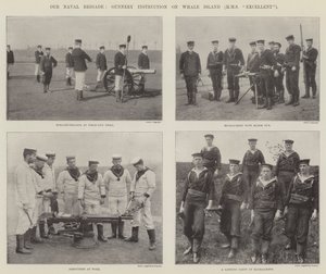 Unsere Marinebrigade, Artillerieausbildung auf Whale Island (HMS Excellent)