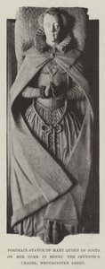 Porträtstatue von Maria Stuart auf ihrem Grab in der Henry VII. Kapelle, Westminster Abbey von English Photographer