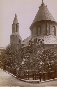 Postkarte mit der Nordseite der Temple Church
