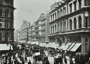 Poultry, Blick nach Westen zu Cheapside, City of London, 1890 von English Photographer