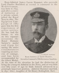 Konteradmiral J. Lacon Hammet, zweiter Kommandant des Mittelmeergeschwaders von English Photographer