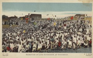 Empfang von Lord Kitchener in Omdurman, ca. 1898 von English Photographer