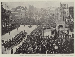 Überprüfung der Yeomanry-Kavallerie durch den Prinzen von Wales in Devizes, Wilts von English Photographer