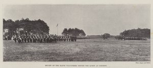 Überprüfung der Hants-Freiwilligen vor der Königin in Osborne von English Photographer