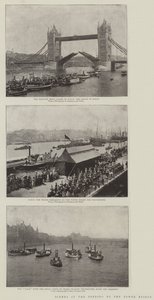 Szenen bei der Eröffnung der Tower Bridge
