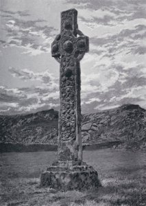 Schottland: St. Martins Kreuz, Iona (s/w Foto) von English Photographer