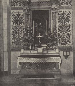 Seitenaltar, Lateinische Kirche, Nazareth, soll über dem Ort von Josephs Haus stehen, in dem Jesus aufwuchs von English Photographer
