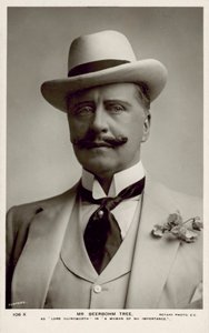 Sir Herbert Beerbohm Tree, englischer Schauspieler von English Photographer