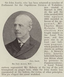 Sir John Austin, MP von English Photographer