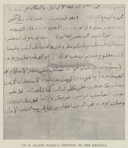 Sir R Slatin Pashas Petition an den Khalifa von English Photographer