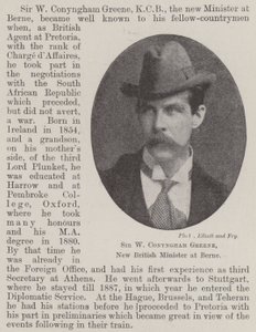 Sir W Conyngham Greene, neuer britischer Minister in Bern