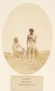 Sonthals, Ureinwohner, Bhaugulpore-Hügel, aus The People of India, von J. Forbes Watson, veröffentlicht 1868