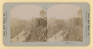 Stereoskopischer Druck des Diamantjubiläums von Königin Victoria, 28. Juni 1897 von English Photographer